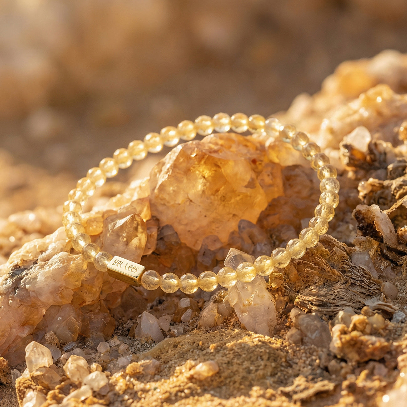 Bransoletka z Cytrynem i miejscem na charms – Srebro 925