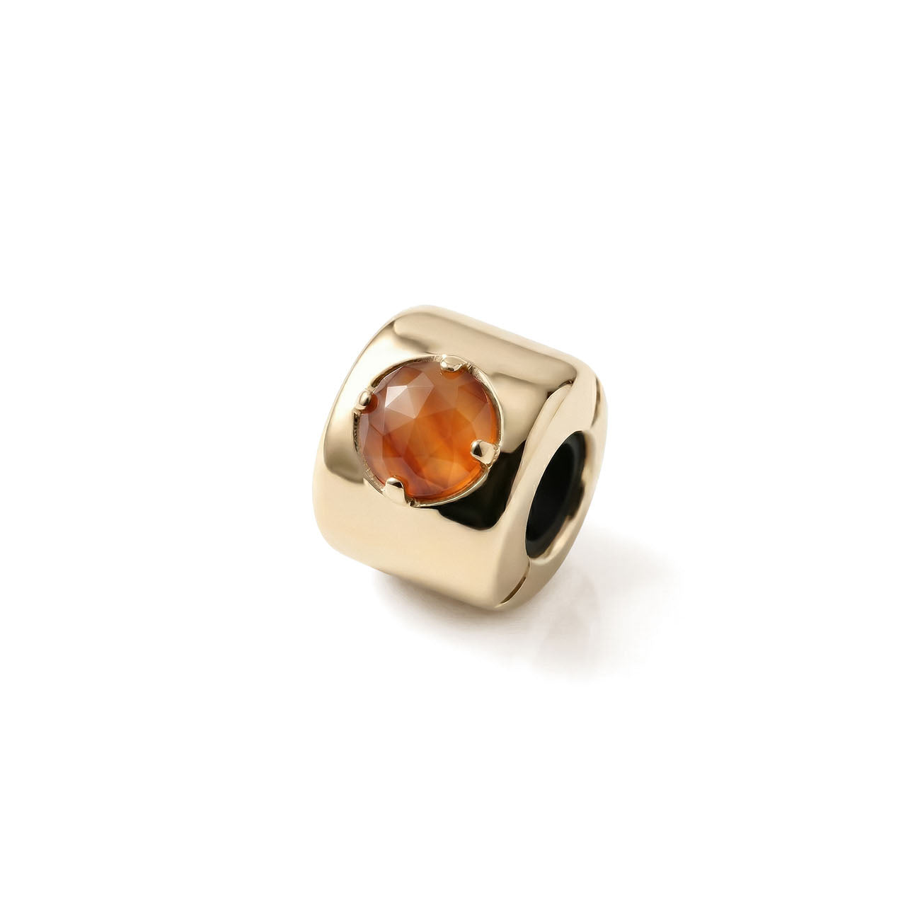 Charms z karneolem Pozłacany – Kamień odwagi, energii i działania – złoto pr. 585