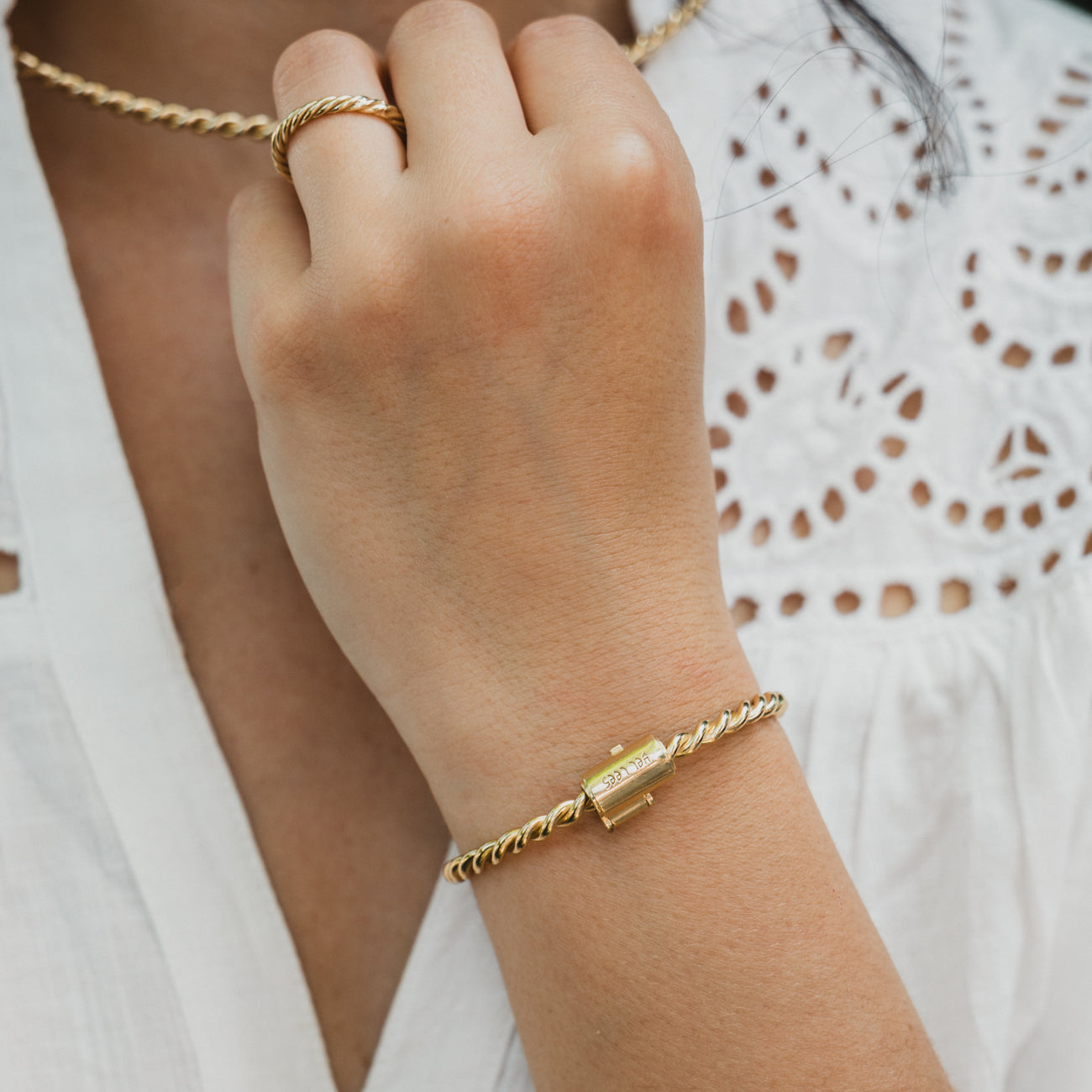 Kupfer-Tensorarmband in Goldfarbe - Royal Cubit (144 MHz)