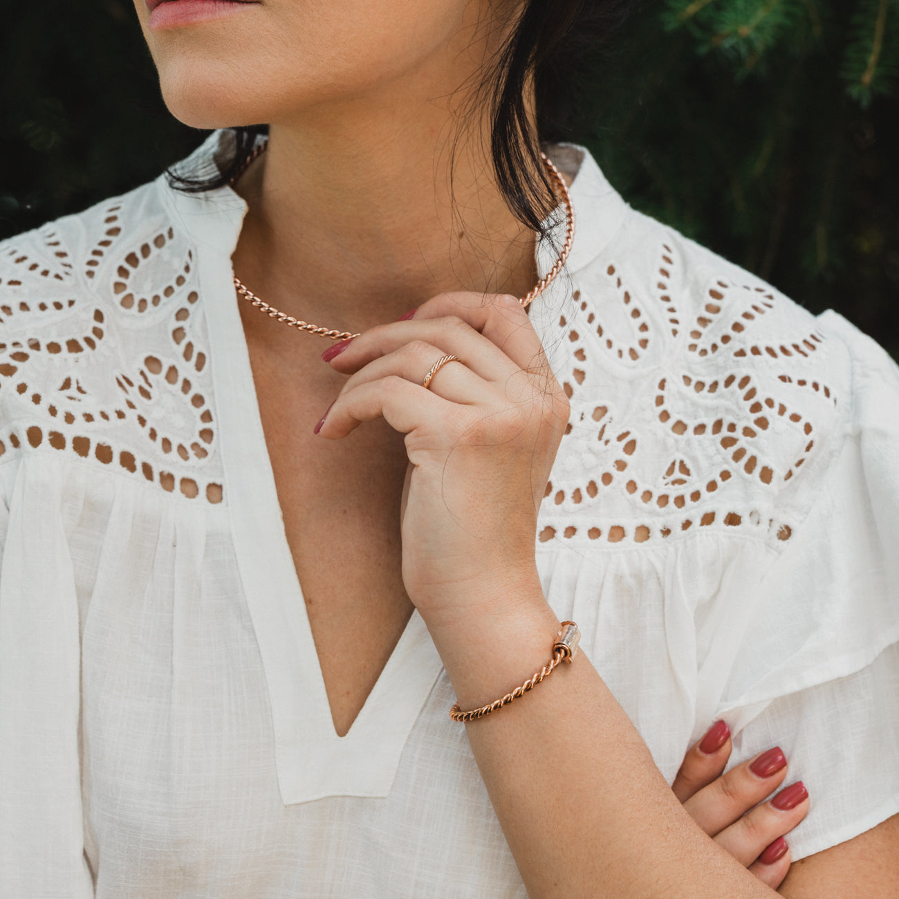 Kupfer-Tensorarmband in Roségold - <tc>ellen</tc> Verloren (177 MHz)