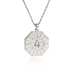 Halskette mit Anhänger des Baumeisters (4) in Silber – Siegel des Fundaments