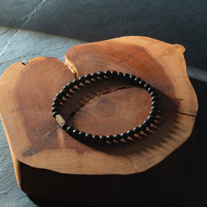 Armband mit Steinen – Matte Turmalin 6mm