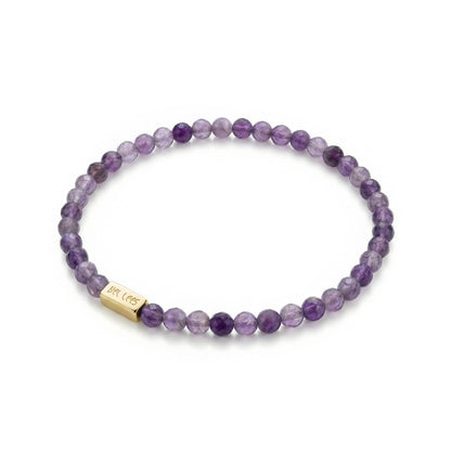 Armband mit Amethyst und Platz für Charms – Silber 925