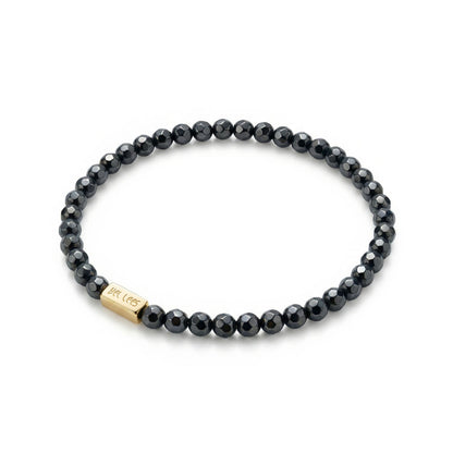 Armband mit Hämatit und Platz für Charms – Silber 925