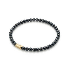 Armband mit Hämatit und Platz für Charms – Silber 925