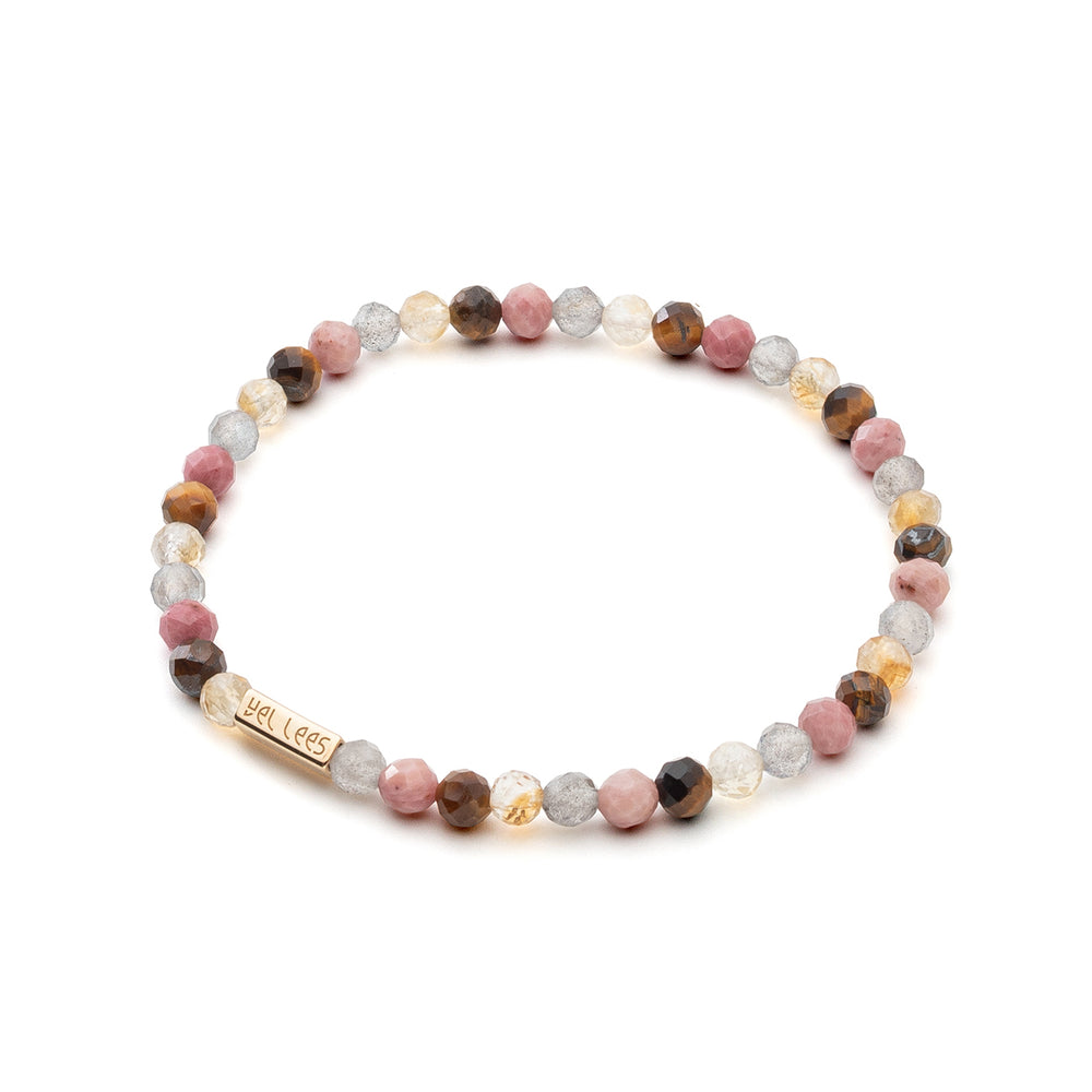 Armband mit Natursteinen und Platz für Charms - Künstler | 3 - Silber 925