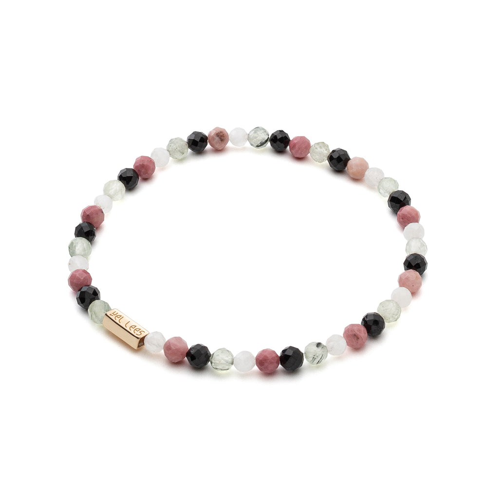 Armband mit Natursteinen und Platz für Charms - Mediator | 2 - Silber 925