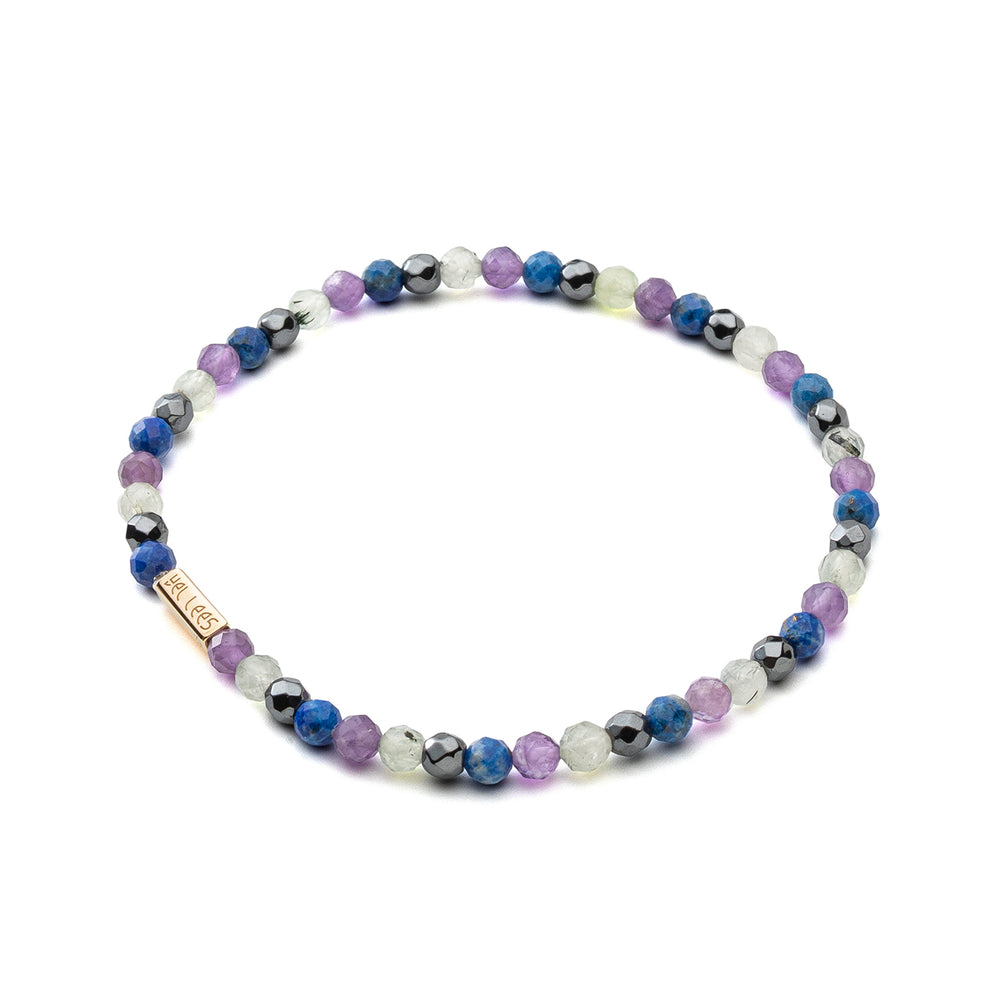 Armband mit Natursteinen und Platz für Charms - Weiser | 7 - Silber 925