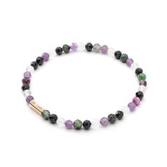 Armband mit Natursteinen und Platz für Charms - Meister der Liebe | 33 - Silber 925