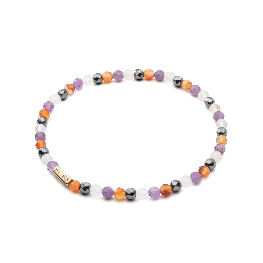 Armband mit Natursteinen und Platz für Charms - Pionier | 1 - Silber 925