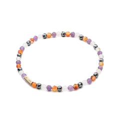 Armband mit Natursteinen und Platz für Charms - Pionier | 1 - Silber 925