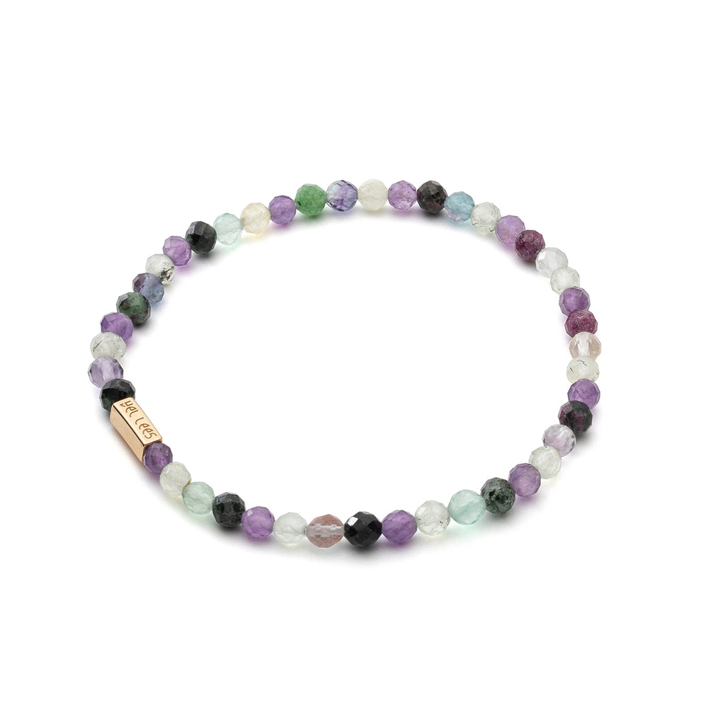 Armband mit Natursteinen und Platz für Charms - Visionär | 11 - Silber 925