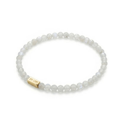 Armband mit Mondstein und Platz für Charms – Silber 925
