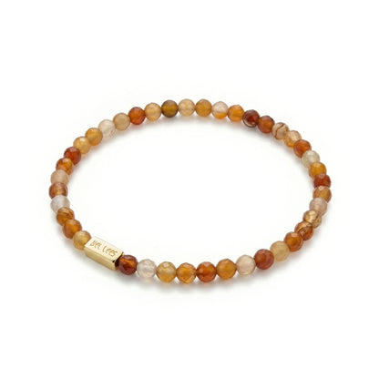 Armband mit Karneol und Platz für Charms – Silber 925
