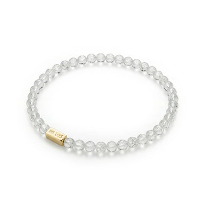 Armband mit Bergkristall und Platz für Charms – Silber 925