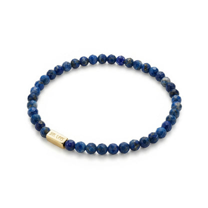 Armband mit Lapis Lazuli und Platz für Charms – Silber 925
