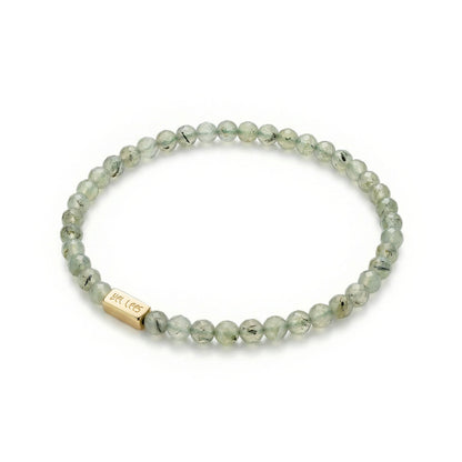 Armband mit Prehnit und Platz für Charms – Silber 925