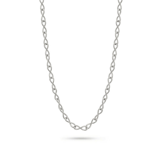 Łańcuszek tensorowy nieskończoności - Infinity 8 - Srebro 925 pokryte platyną