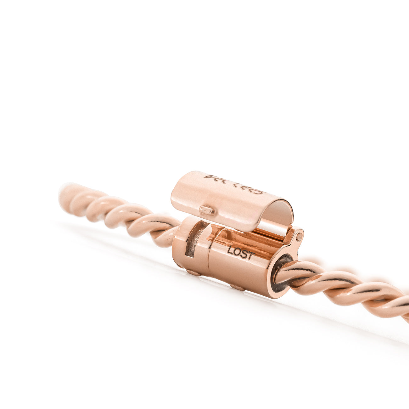 Miedziana bransoletka tensorowa w kolorze różowego złota - Kubit Zaginiony (177 MHz)