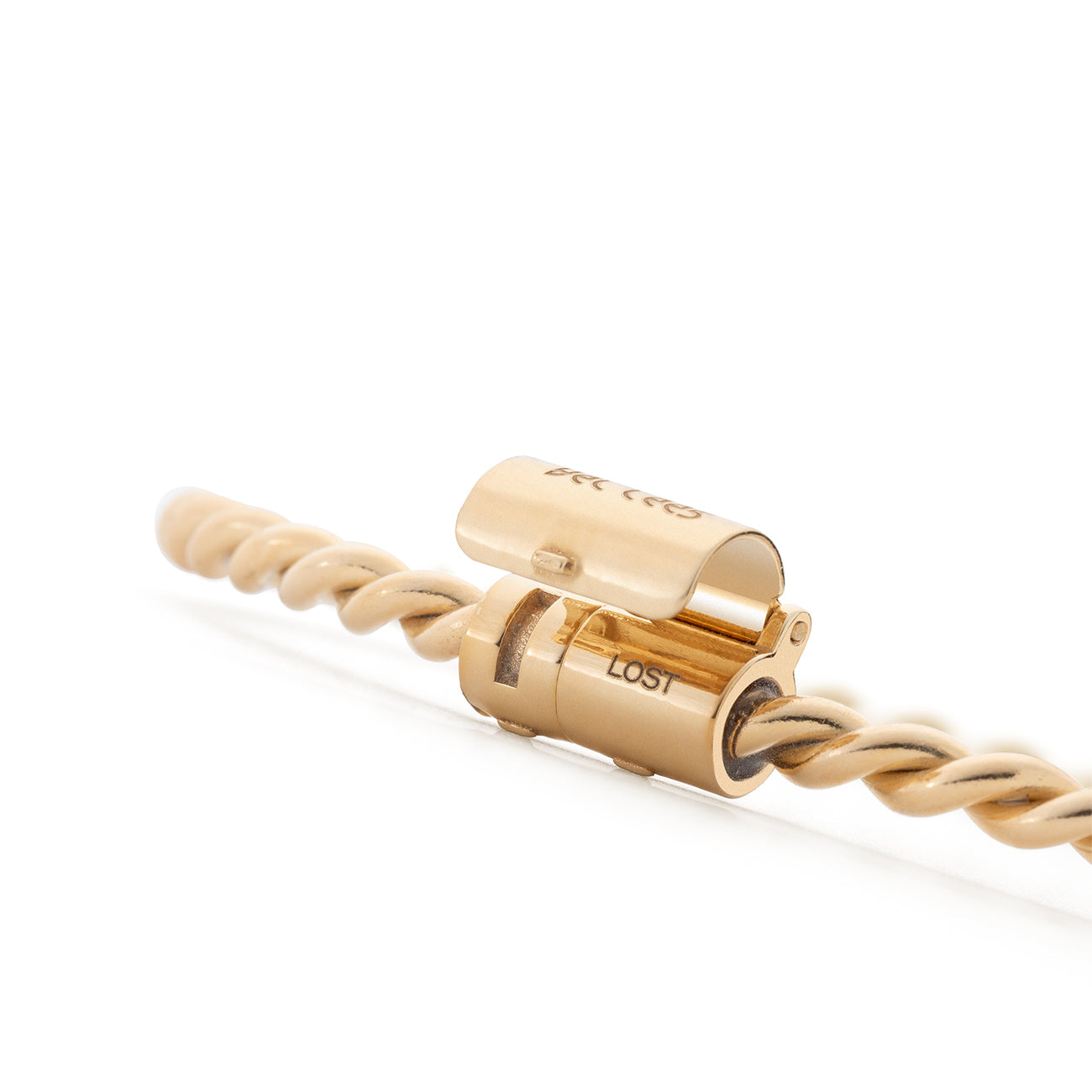 Miedziana bransoletka tensorowa w kolorze złotym ze srebrnym zapięciem - Kubit Zaginiony (177 MHz)