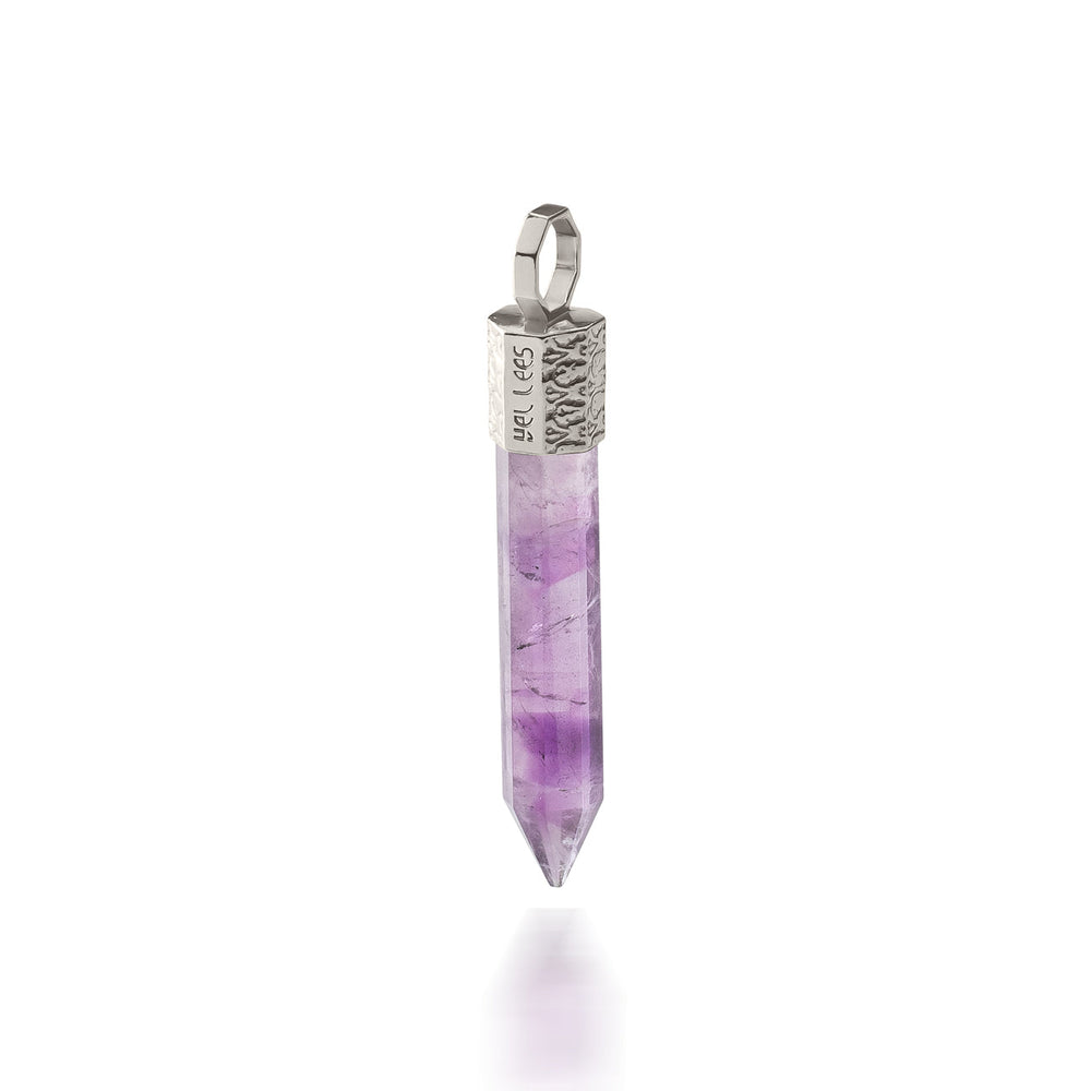 Anhänger mit Amethyst – Bronze plattiert mit Platin