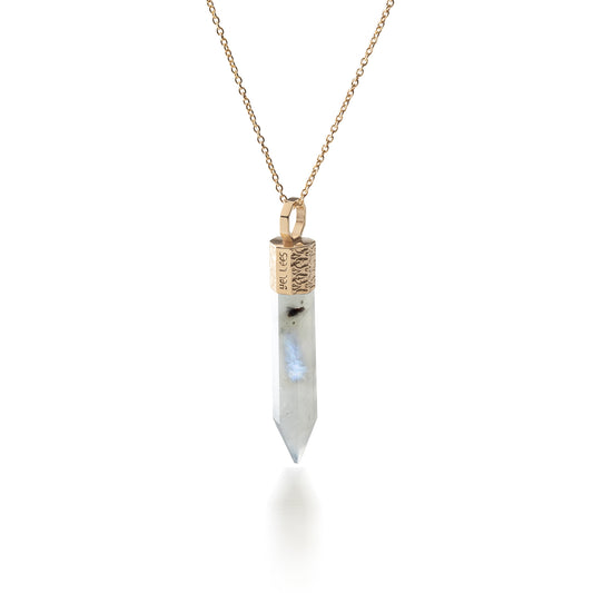 Halskette mit Mondstein – vergoldetes 925er Silber