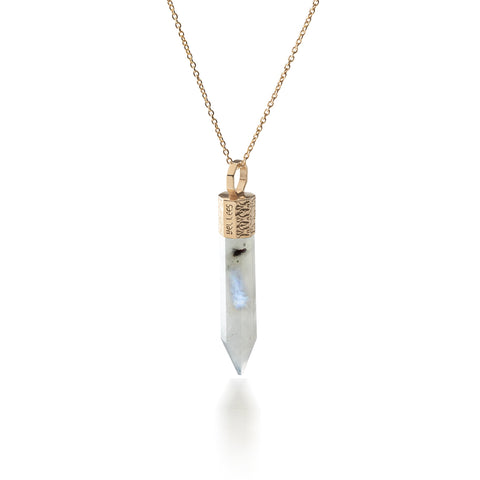 Halskette mit Mondstein – vergoldetes 925er Silber