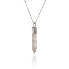 Naszyjnik z Onyksem – Srebro 925 pokryte platyną