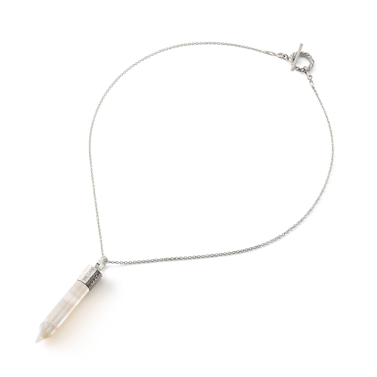 Naszyjnik 44 cm z Onyksem – Srebro 925 pokryte platyną