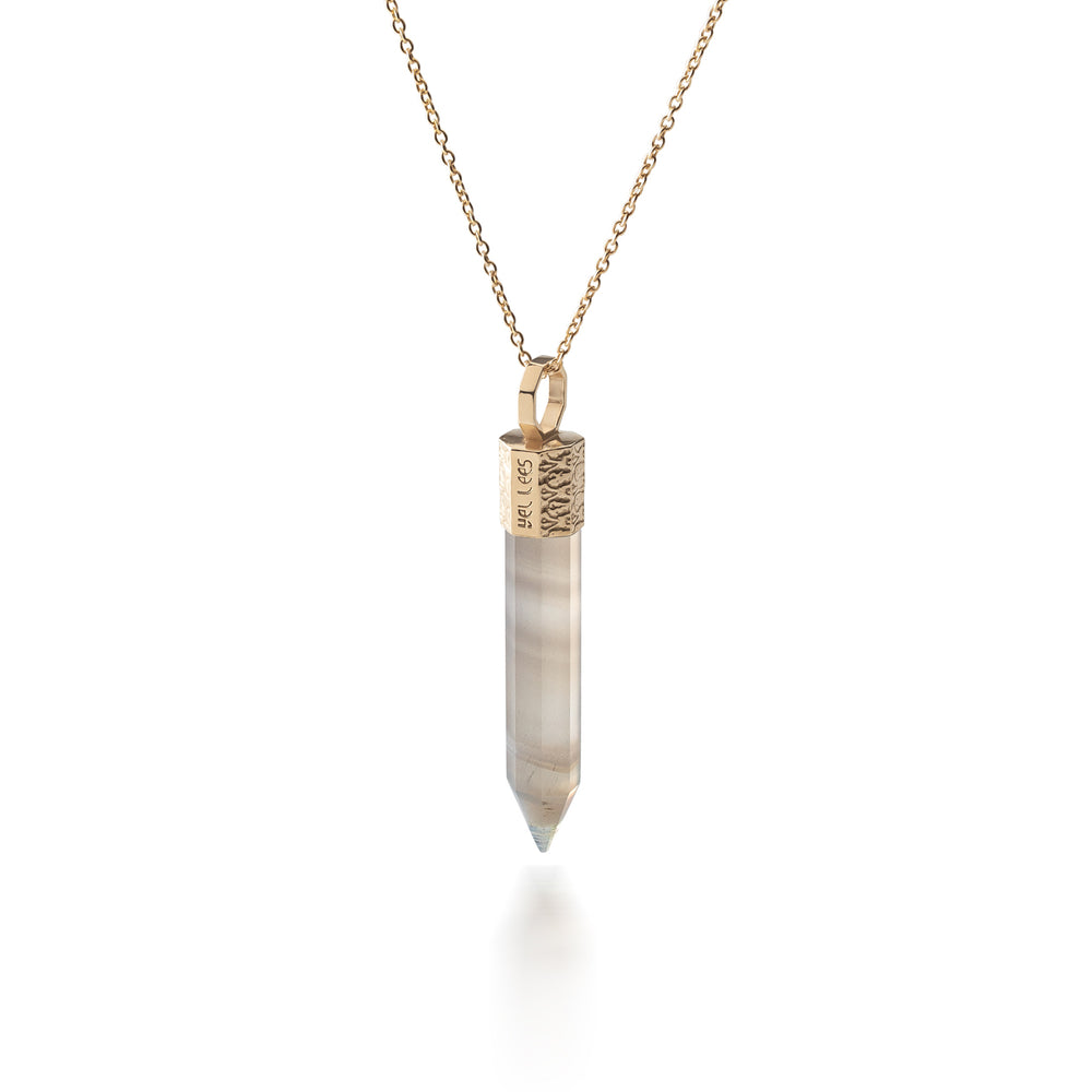 Halskette mit Onyx – Vergoldetes 925er Silber