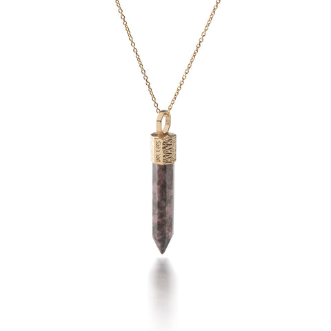 Naszyjnik 44 cm z Rodonitem – Srebro 925 pozłacane