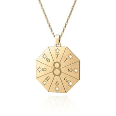 Halskette mit Anhänger Löwentor 8.8 in Goldfarbe – Seelenamulett