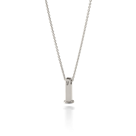 Halskette mit einer Kette für Charms, 925er Silber mit Platin überzogen