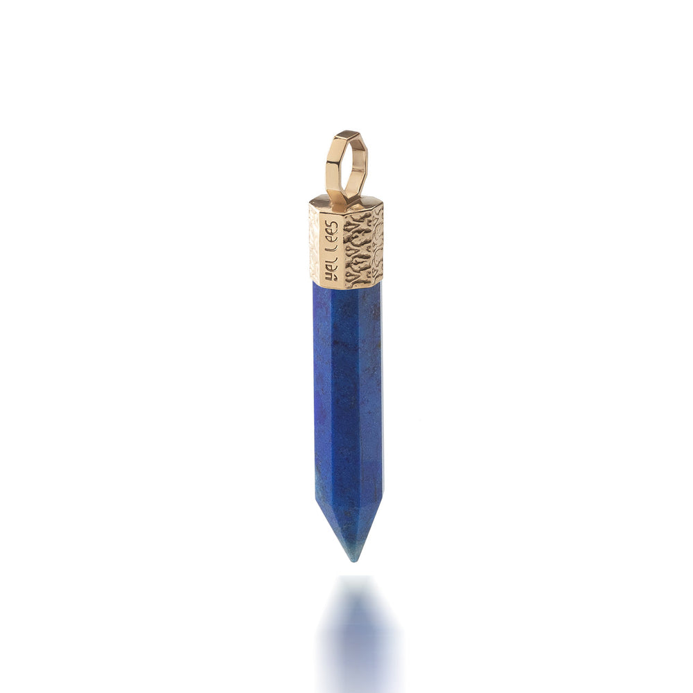 Anhänger mit Lapislazuli – Vergoldetes Messing