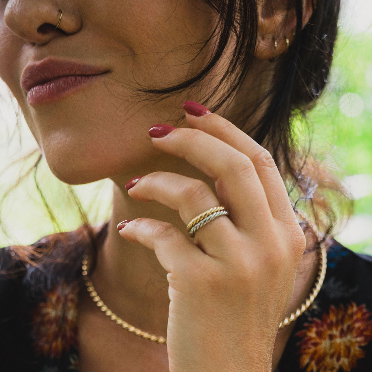 Kupferner Tensor-Ring in Goldfarbe – Schutzamulett