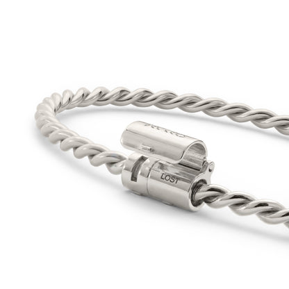 Srebrna bransoletka tensorowa - Amulet ochronny ze srebra próby 925 - Kubit Zaginiony (177 MHz)