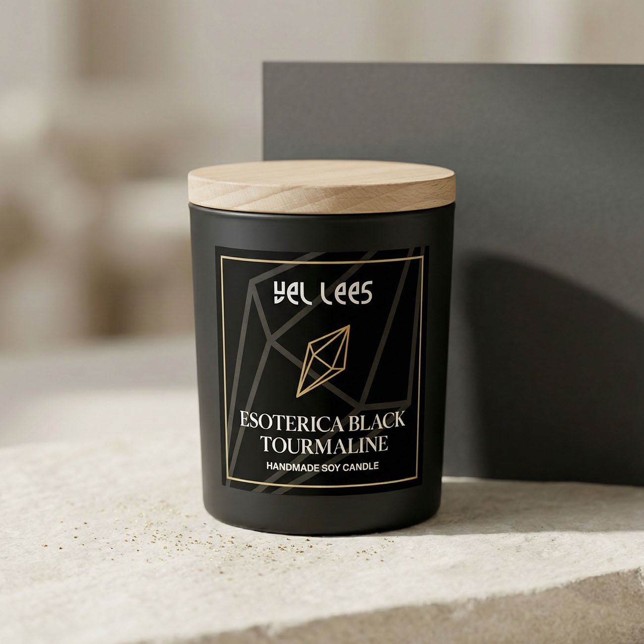 Świeca sojowa z czarnym turmalinem – Esoterica Black