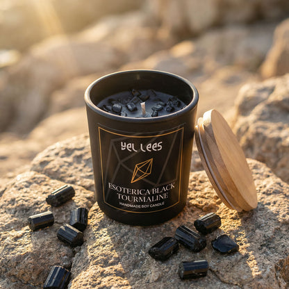 Świeca sojowa z czarnym turmalinem – Esoterica Black