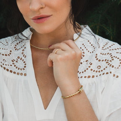 Kupfer-Tensorarmband in Goldfarbe - Royal Cubit (144 MHz)