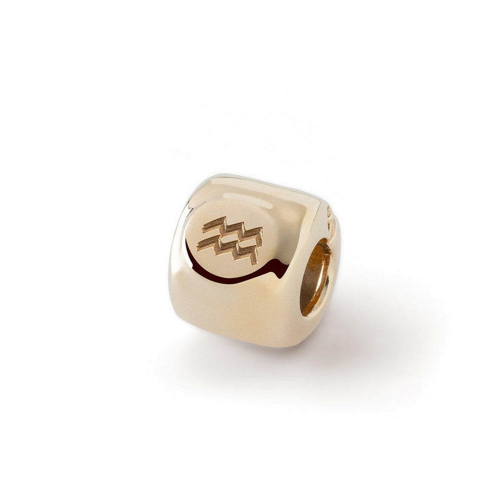 Charms mit Sternzeichen Wassermann (♒︎) - Gold 585