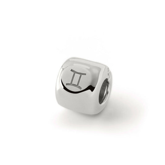 Charms ze znakiem zodiaku Bliźnięta (♊︎), brąz pokryty platyną