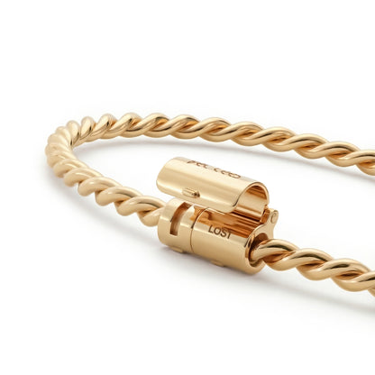 Złota bransoletka tensorowa - Amulet ochronny ze złota próby 585 - Kubit Zaginiony (177 MHz)