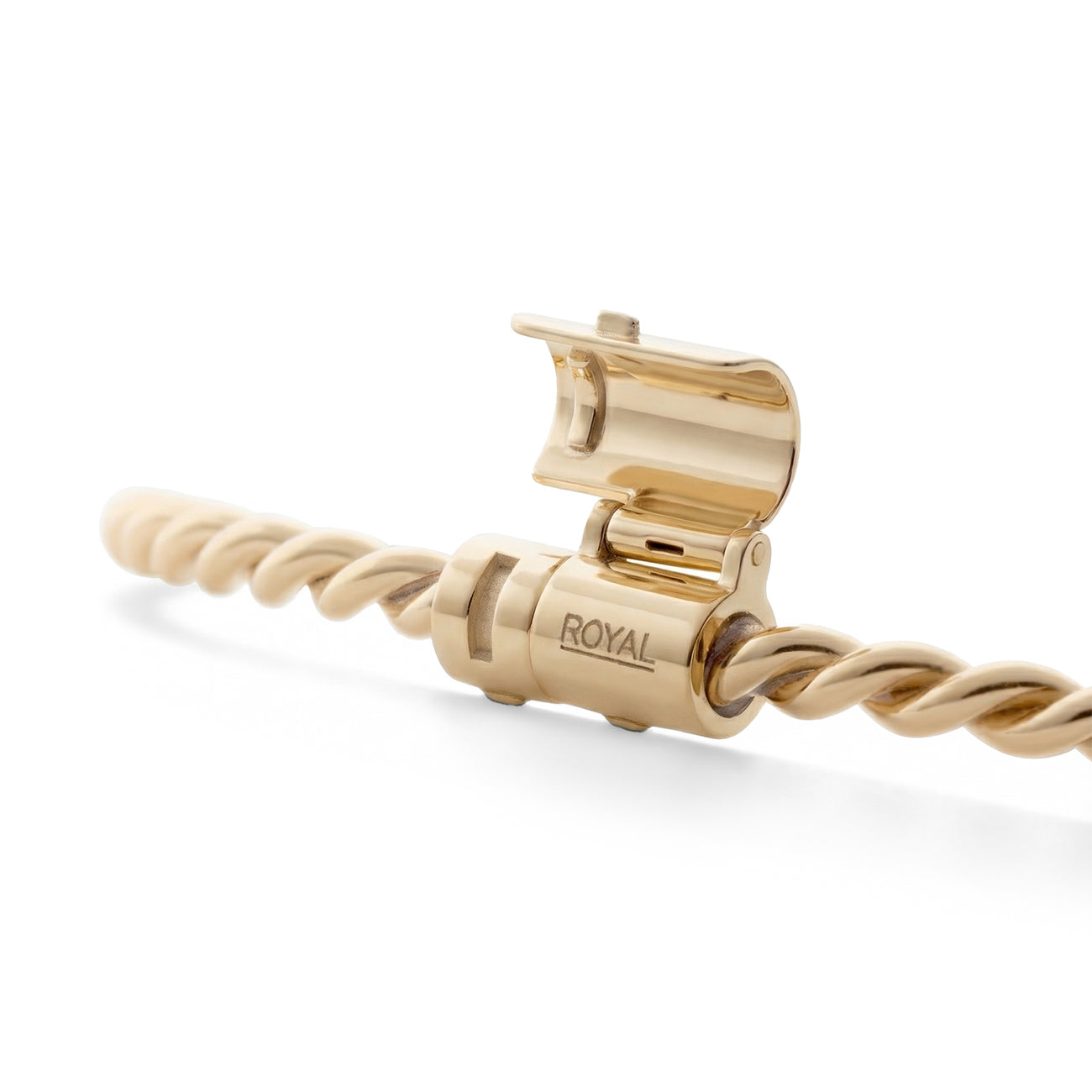 Złota bransoletka tensorowa - Amulet ochronny ze złota próby 585 - Kubit Królewski (144 MHz)